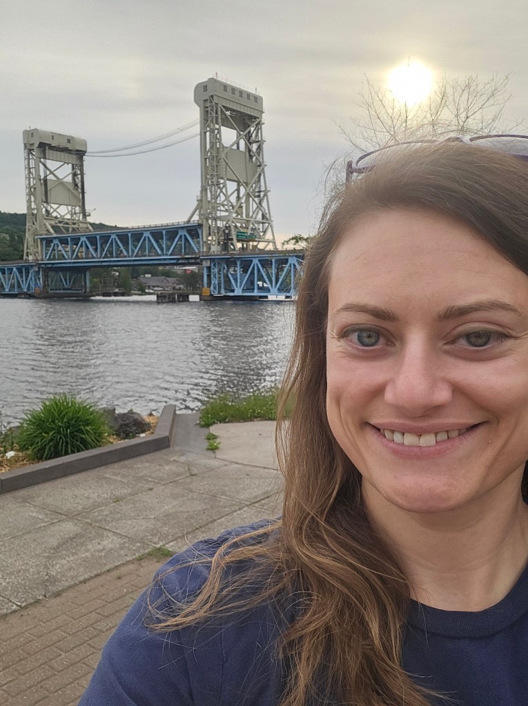 Me with the Portage Canal lift bridge